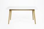 Stół NELI 150 cm dębowy biały blat, styl skandynawski 