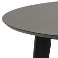 Okrągły czarny stół ROXY 105 cm