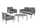 Zestaw szarych mebli ogrodowych TERNIS