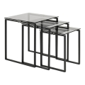 Zestaw stolików KARINA TRIO szkło, metal