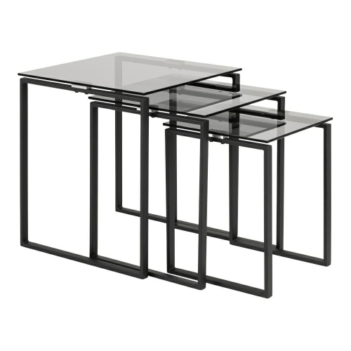 Zestaw stolików KARINA TRIO szkło, metal