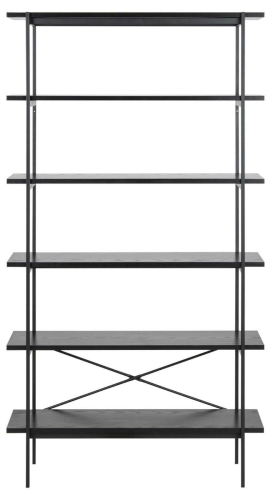 Industrialny regał Agaru 172 cm płyta czarny metal