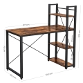 Industrialne biurko RADS LOFT 120x60 cm funkcjonalne półki