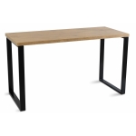 Industrialne biurko loft na metalowych nogach, blat 140 cm w kolorze drewna