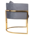 Fotel Glam CLESY VELVET złota podstawa chrom