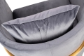 Fotel Glam CLESY VELVET złota podstawa chrom