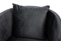 Fotel Glam CLESY VELVET czarny złota podstawa chrom