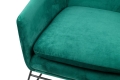 Fotel ELTA VELVET zielony welur czarna metalowa podstawa