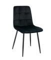 Krzesło CLEO czarny welur, metalowe nogi