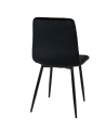 Krzesło CLEO czarny welur, metalowe nogi