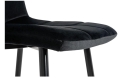 Krzesło CLEO czarny welur, metalowe nogi