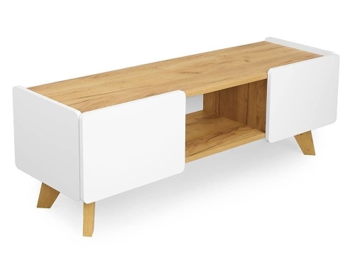 Skandynawska szafka RTV LETIN solidne dębowe nogi