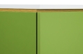 Komoda JOHAN 107 cm zielony laminat dębowe nogi