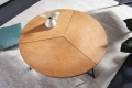 Stolik ELDO blat 80 cm dębowy MDF metalowa czarna podstawa
