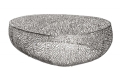 Ażurowy stolik kawowy LANDE 122 cm srebrny metal
