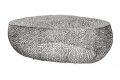 Ażurowy stolik kawowy LANDE 122 cm srebrny metal