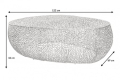 Ażurowy stolik kawowy LANDE 122 cm srebrny metal