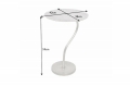 Srebrny stolik pomocniczy LILIA 42 cm w całości z aluminium