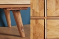 Komoda z półkami EGZOTIC 118 cm akacjowe drewno naturalne, drewniane nóżki