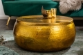 Okrągły złoty stolik Orientana 70 cm aluminium