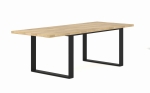 Dębowy klasyczny stół na stalowych nogach 180x90 VIKING