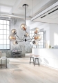 Lampa wisząca BRINKS 8x40W chrom, szklane klosze