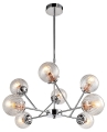 Lampa wisząca BRINKS 8x40W chrom, szklane klosze