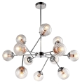 Lampa wisząca BRINKS 12x40W chrom, szklane klosze