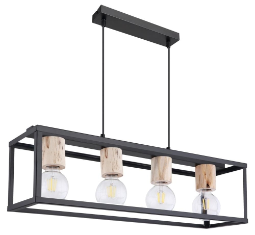 Metalowa czarno-złota lampa wisząca R-4 LOFT