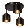 Lampa sufitowa czarna ONARI talerz 3xE27