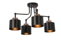Lampa sufitowa czarna ONARI talerz 4xE27