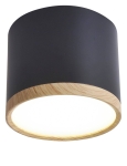Lampa sufitowa czarno-drewniana TUBA TENS  8,8x7,5cm 