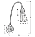 Lampa ścienna kinkiet ARO LUX złoto patyna 1x40w