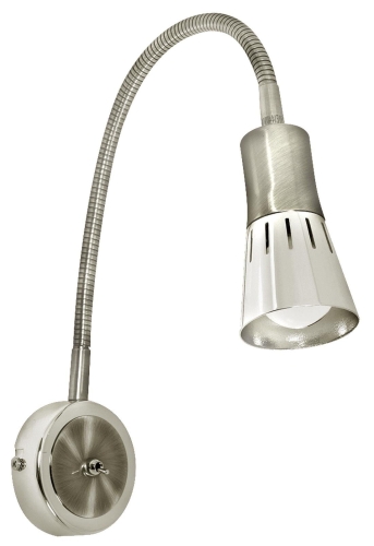 Lampa ścienna kinkiet ARO LUX nikiel mat 1x40w