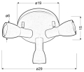 Lampa sufitowa plafon musztardowy regulowany 3xE14 PIXEL