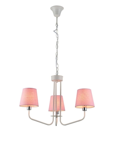 Żyrandol różowy lampa 3xE14 YOUNG