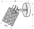 Lampa ścienna kinkiet 1X40W G9 mosiądz YOUNG