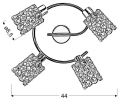 Lampa sufitowa spirala 4X40W G9 mosiądz YOUNG