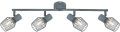 Lampa ścienna sufitowa listwa 4X40W E14 szary VOLK