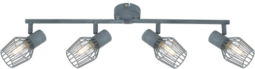 Lampa ścienna sufitowa listwa 4X40W E14 szary VOLK