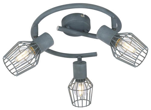 Lampa sufitowa spirala 3X40W E14 szary VOLK