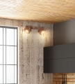 Lampa ścienna listwa 2X40W GU10 rdzawy FIN