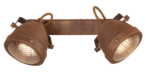 Lampa ścienna listwa 2X40W GU10 rdzawy FIN
