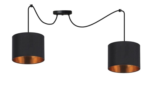 Lampa wisząca czarna CARLLO 2xE27