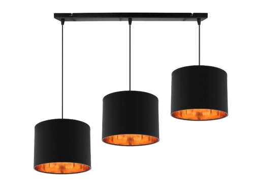 Lampa wisząca czarna 3xE27 CARLLO