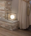 Lampka stołowa czarno-złota 20cm WTORS