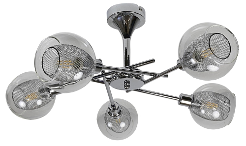 Lampa sufitowa wisząca żyrandol chromowy ORED