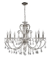 Lampa wisząca chromowa z kryształami żyrandol ARIVER 8x40W