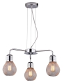 Wisząca lampa chrom druciany klosz 3x60W GUSTER
