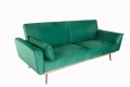 Stylowa sofa w zielonym kolorze z metalowymi nogami 208 cm, BENDETTI